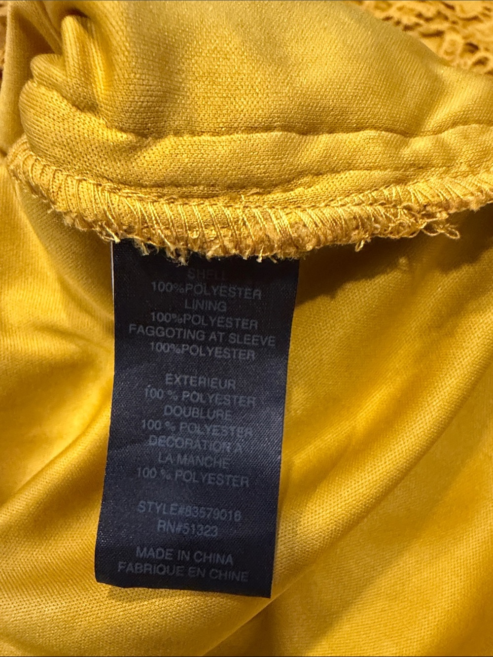 Cynthia Steffe Mustard Floral Lace Mini Dress - Picture 6 of 8